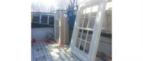 Historic Wood Window with Wavy Glass Restoration